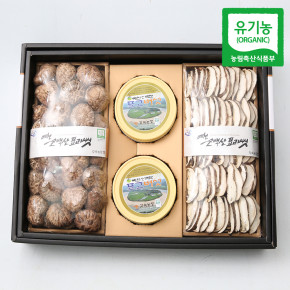 [갓속농장](유기농인증)표고버섯 3종 세트 (흑화고250g, 슬라이스150g, 분말120*2g)