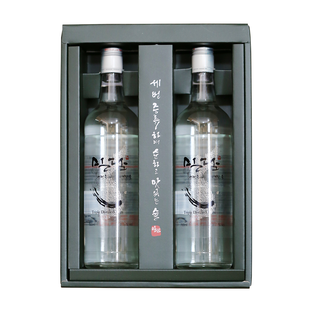 [단수수 증류주] 밀담 40% 700ml * 2병 선물세트