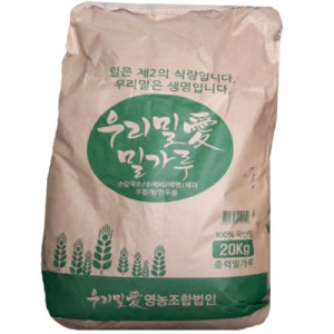 [우리밀애] 국산 우리밀(통밀가루) 20kg (업체용)